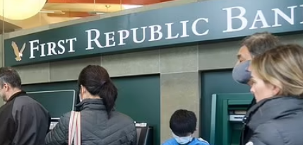 Desperate customers line up at First Republic Bank to take their cash out – after SVB bank failed and sent fear through market